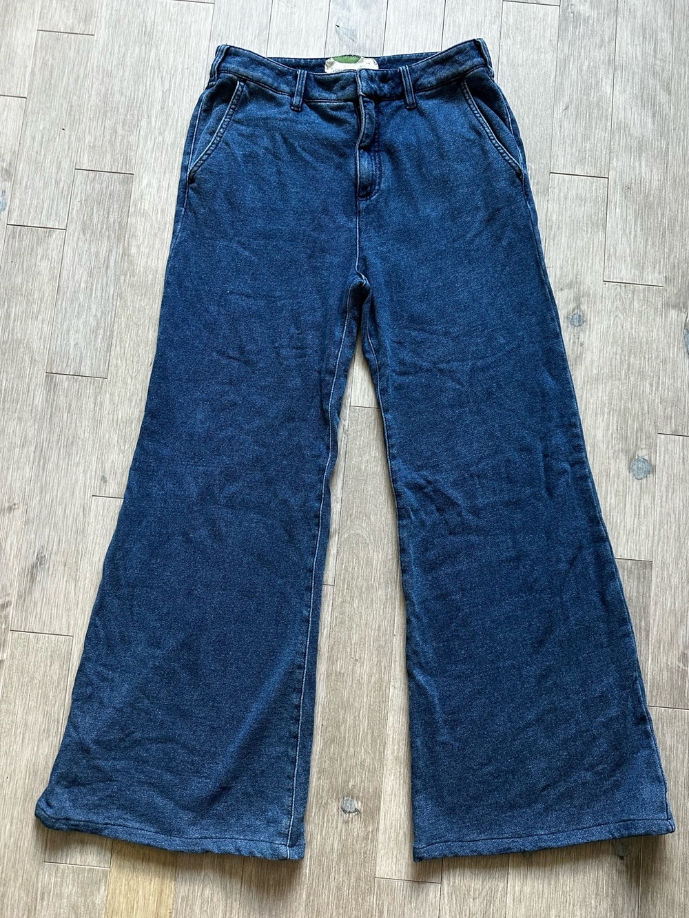 Anthropologie Dark Blue Wide Flare Leg Jeans Size 30